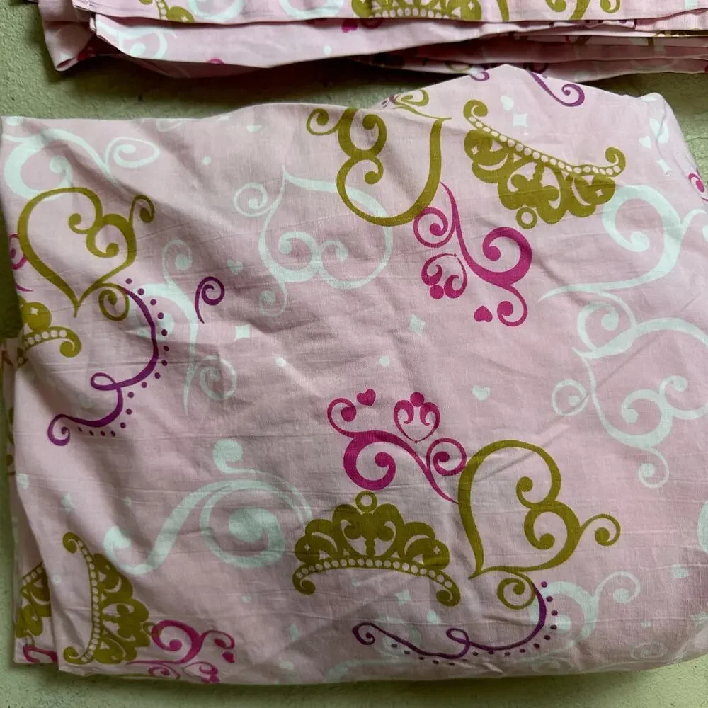 Disney Princess Crown Bed Sheets Size Full